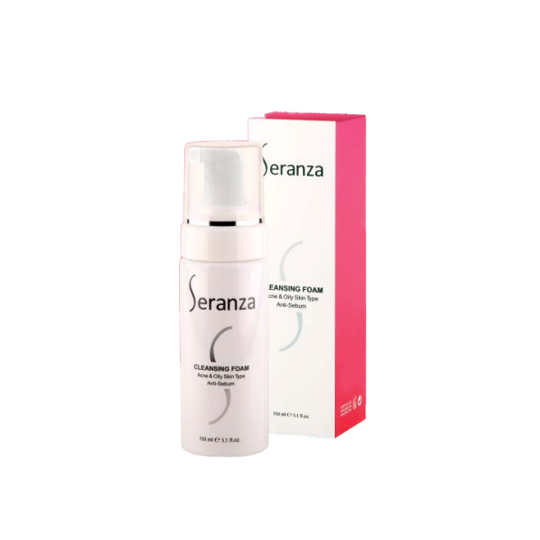 فوم پاک کننده صورت سرانزا 150 میل، محصول شوینده ملایم با فرمول فاقد سولفات برای پاکسازی عمیق پوست