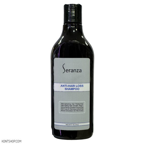شامپو تخصصی ضد ریزش مو سرانزا برای تقویت ریشه، حجم 300 میل