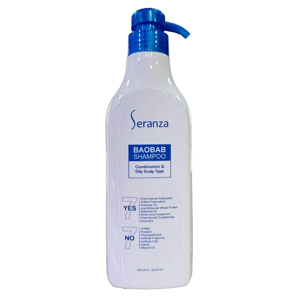 شامپو فری سولفات مو چرب آبی سرانزا 500 میل