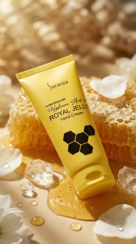 کرم مرطوب کننده دست سرانزا، مدل ژل رویال، حجم ۱۰۰ میلیلیتر، با خواص تغذیهای و بازسازیکننده پوست